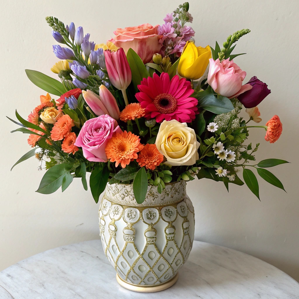 Winter seasonal flowers and foliage